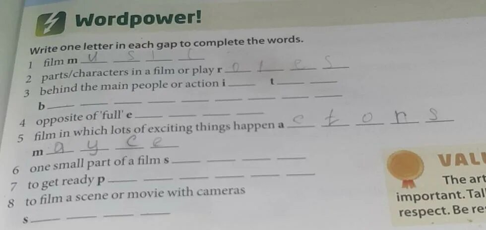 Complete the Words. Complete the Words with one Letter in each gap ответы. Write one Word in each gap.. Word Power write one Letter in each gap to complete the Words. Each gap перевод