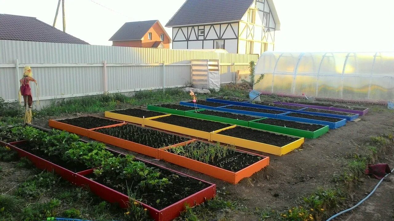 Оцинкованные грядки высота 40 см комплект. Красивые грядки. Ограждение для грядок. Грядки 1. Полосы для гряд шифер 1500*300*8мм.