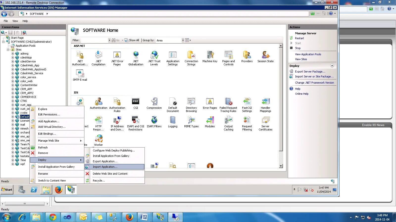 Import application. Terabyte os deployment Tool Suite professional. Lanage.