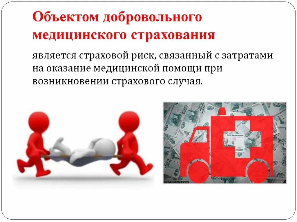 Объект обязательного страхования это. Объекты добровольного страхования. медицинское страхование презентация. добровольное страхование презентация. объект страхования дмс.