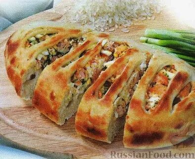 Начинка рыбного пирога с рисом