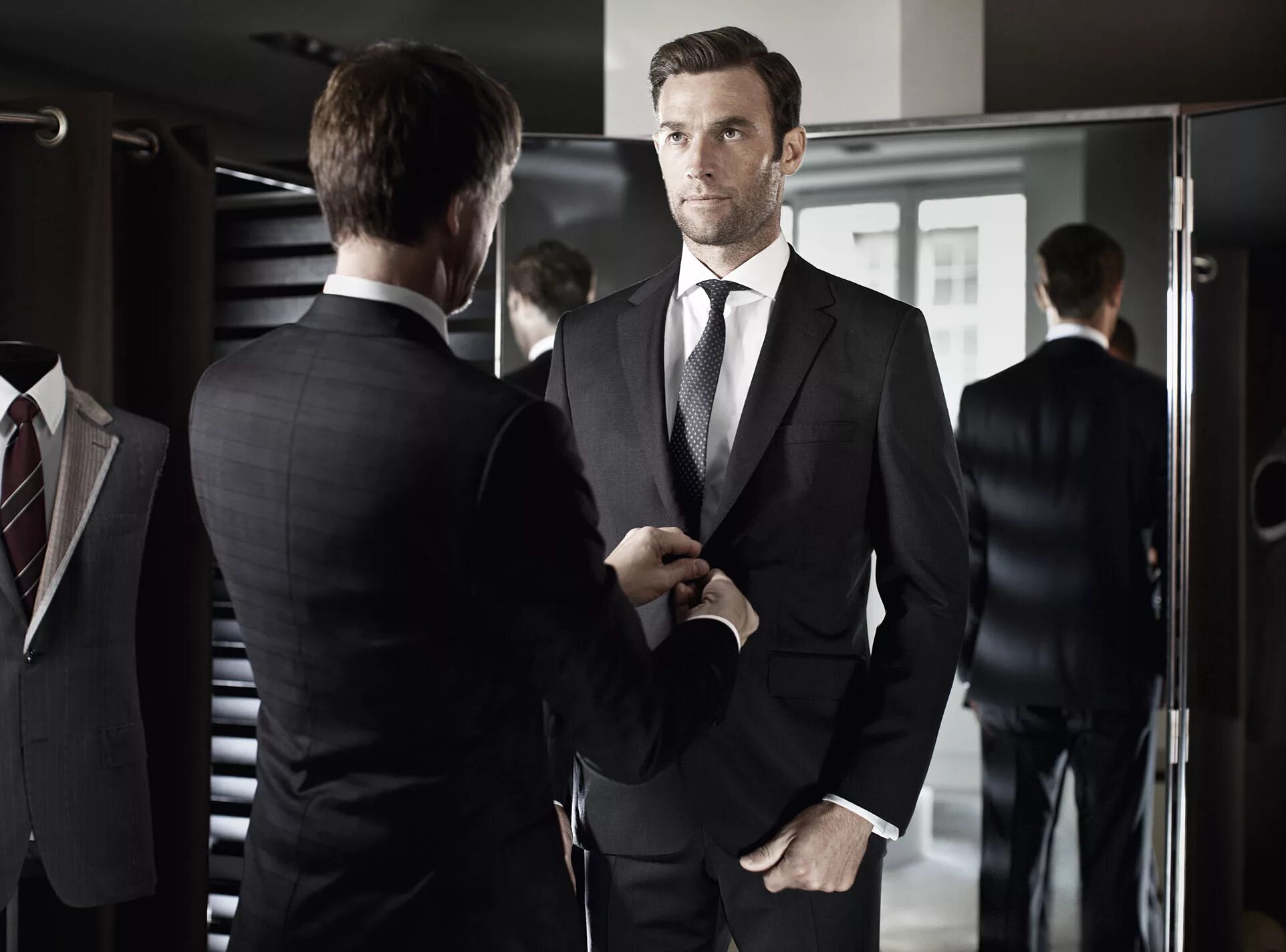 The men in the suit