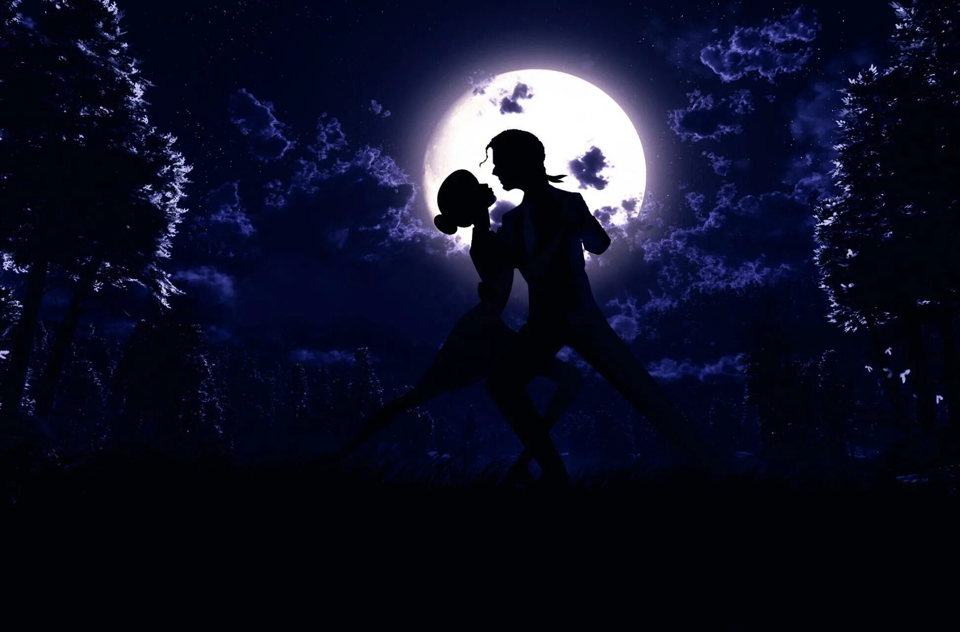 Пара на фоне Луны. Пара на темном фоне. Танцы под луной. Парень и девушка под луной. В темноте speed up