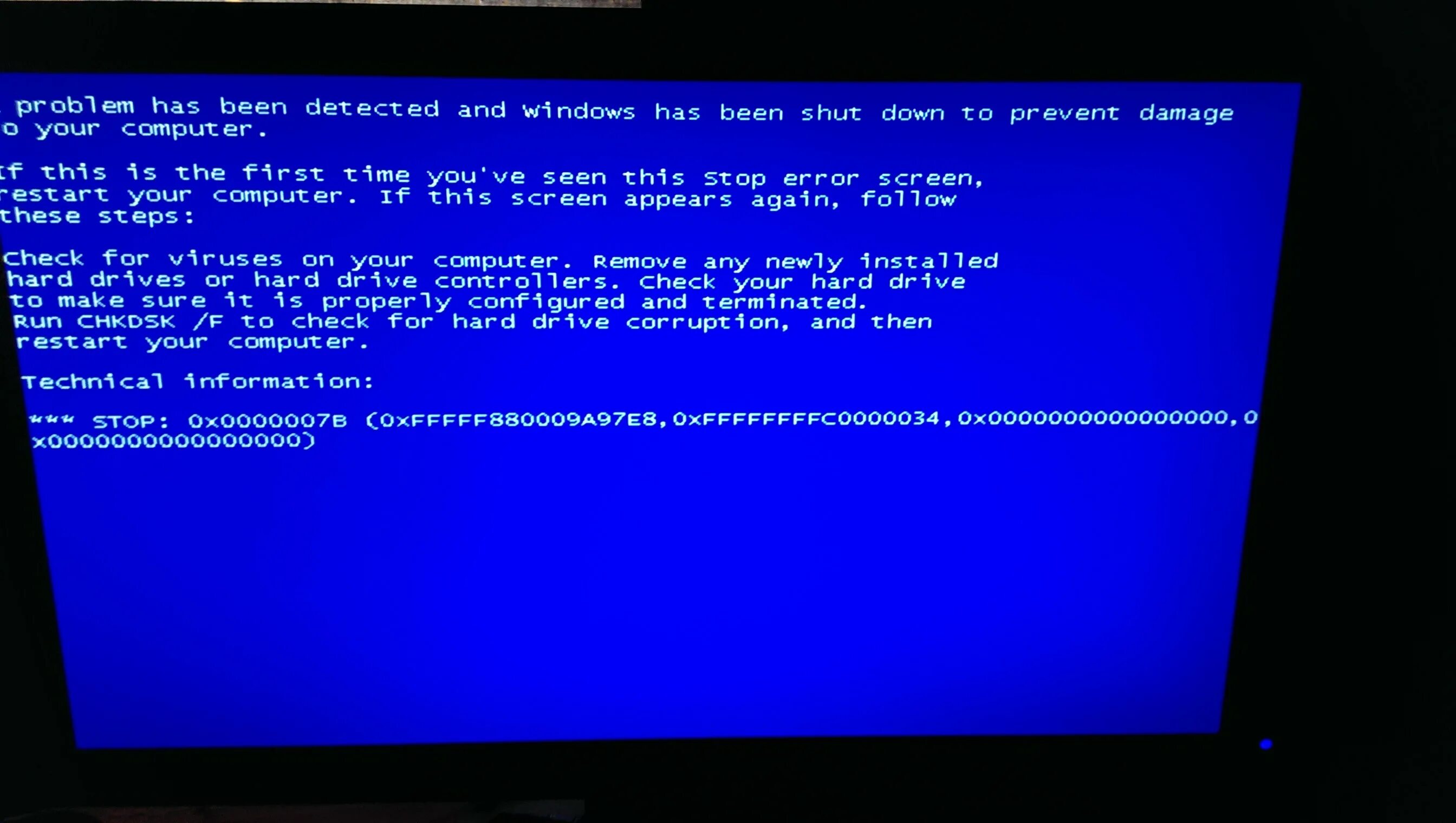 Computer crash