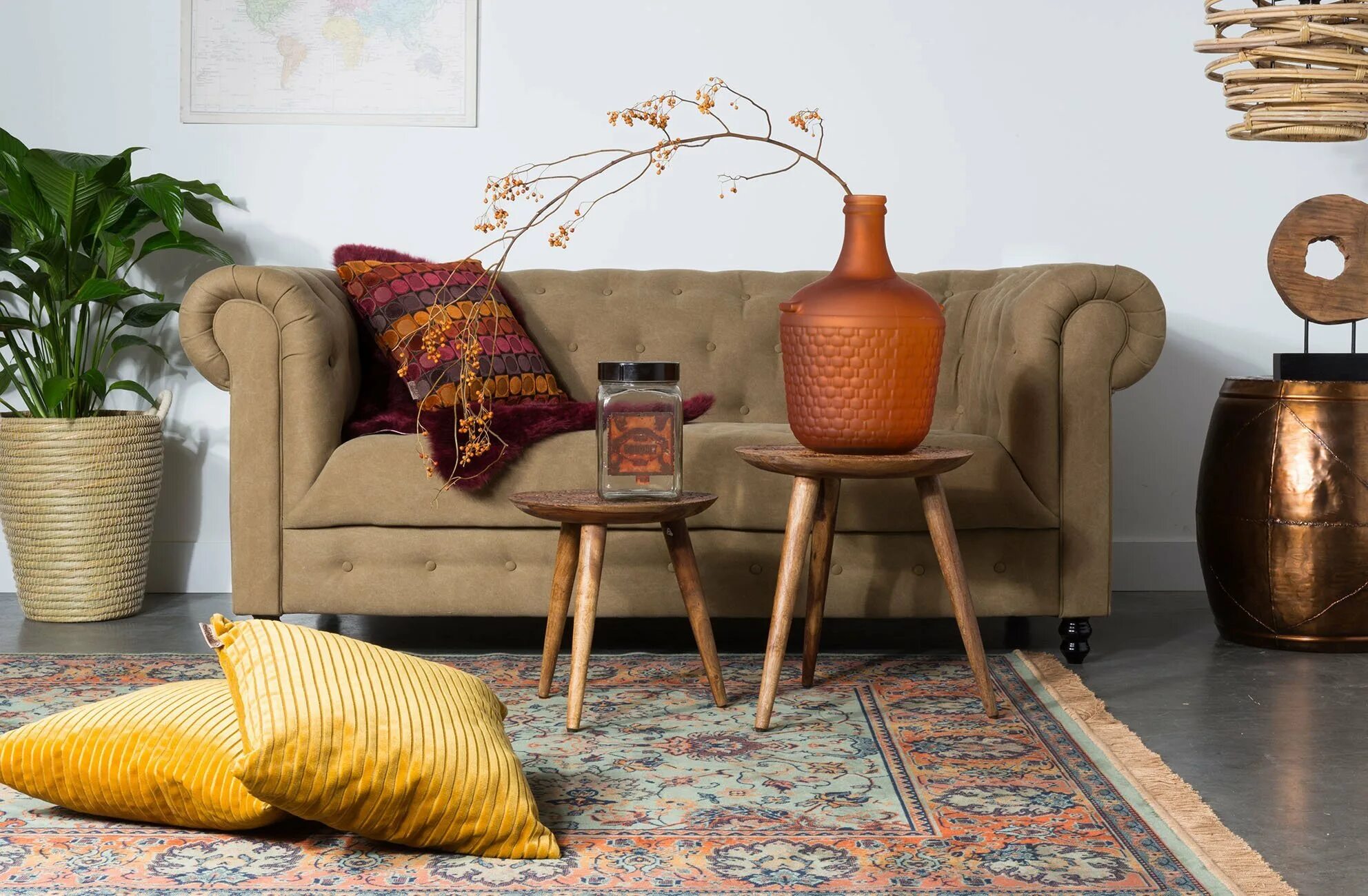 The carpet is the table
