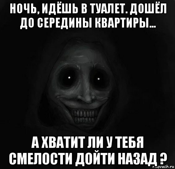 Ночью 2 раза хожу в туалет. Ночью страшно выходить в туалет.