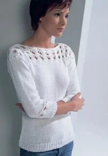 Вязаные белые кофточки