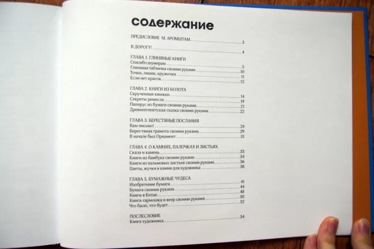 Лист содержание книги