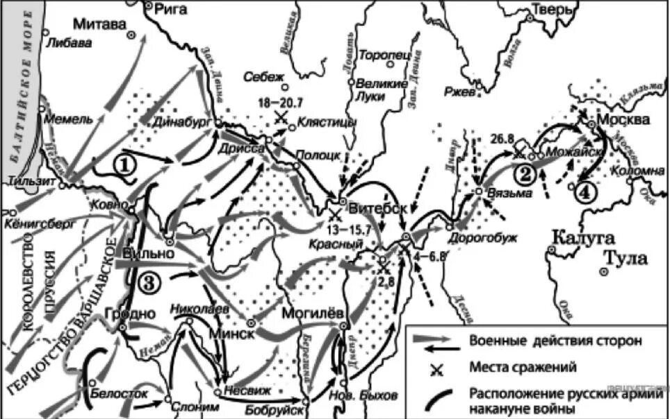 Укажите название данного источника. Карта Отечественной войны 1812 года ЕГЭ.