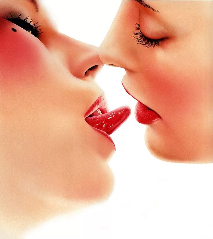 Kiss her lips. Поцелуй с языком. Сладкий поцелуй. Чувственные губы. Женские губы.