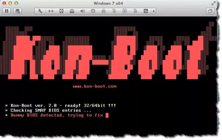 Kon boot 2. 0 как пользоваться. Флешка с kon-boot. 4. Kon boot.