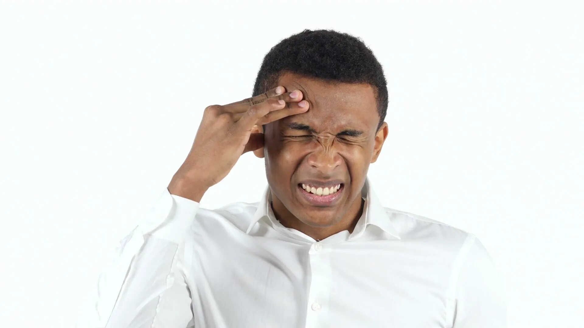 I am worried. Black person. Angry person. Sad Black man. Tense person.