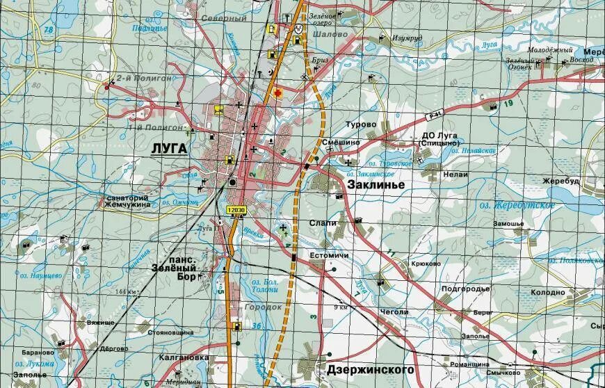 Карта лужского района ленинградской. Карта Лужского района лен обл. Лужский полигон на карте. Луга полигон на карте. Луга и Лужский район.