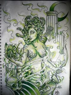 Medusa Tattoo Design, Tattoo Design Drawings, Art Drawings, Medusa Gorgon, Medu...