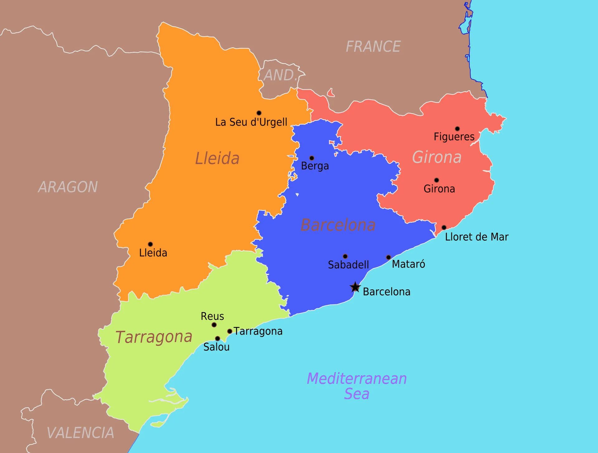 Территория каталонии. Границы каталонии на карте. Барселона каталония карта. Границы каталонии на карте. Испания без каталонии карта.