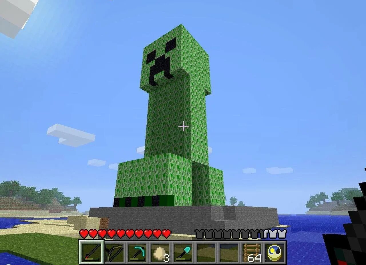 Песня играй в minecraft. Minecraft. крипер постройка. статуя крипера. крипер в майнкрафте постройка.