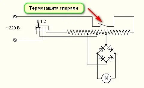 Фен схема электрическая принципиальная