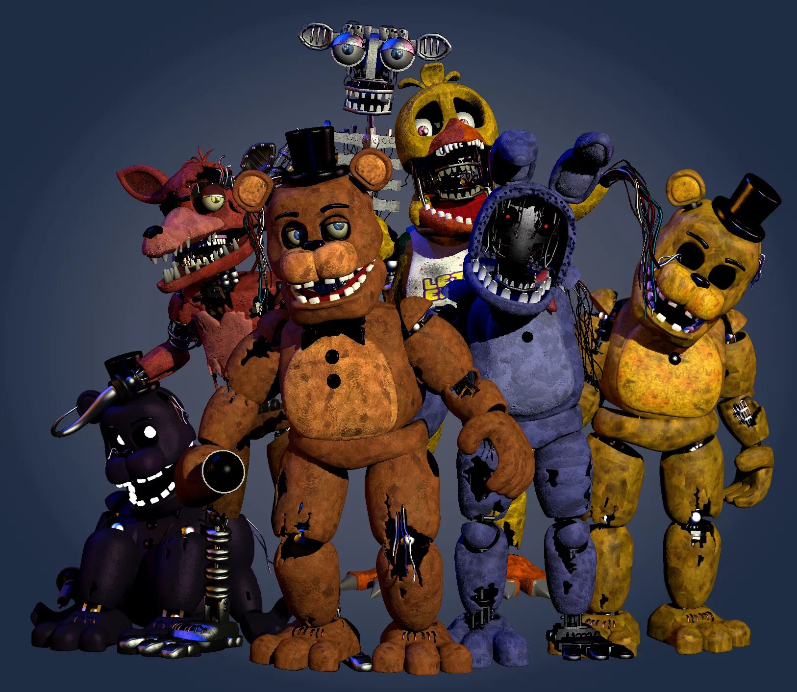 АНИМАТРОНИКИ Олд Фредди. АНИМАТРОНИКИ ФНАФ 2. FNAF Олд Фредди. ФНАФ 2 все Олд АНИМАТРОНИКИ.