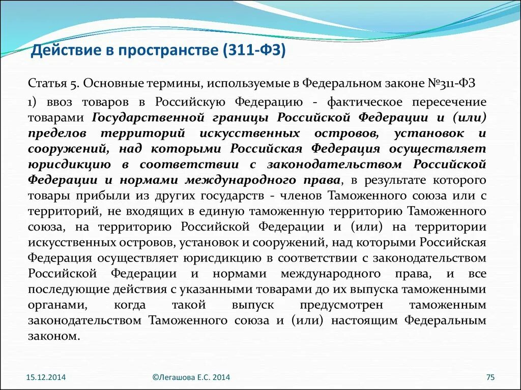 Изменения в фз 311. Таможенное право ФЗ. 311 ФЗ. Действие в пространстве. Федеральный закон 311.