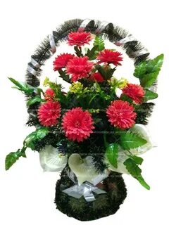 Корзина ритуальная из искусственных