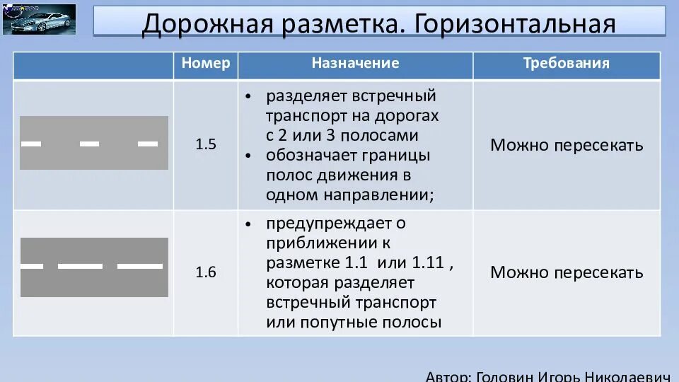 Две полосы движения в одном направлении