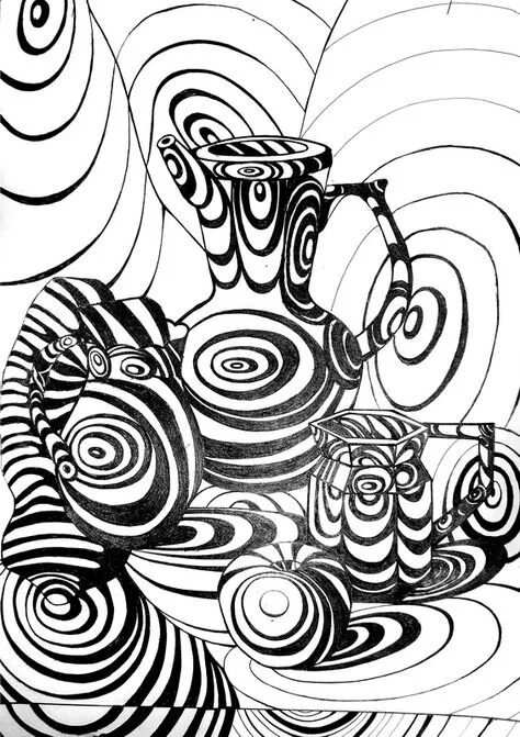 illusion-optique-main Illusion art, Op art, Op art lessons