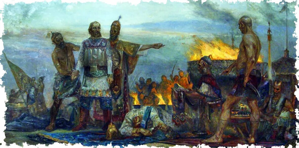 Сказания об убиении. Миниатюры радзивилловской летописи андрей боголюбский. Радзивиловская летопись белгородский кисель. Убиение князя михаила черниговского в орде. Радзивиловская летопись.