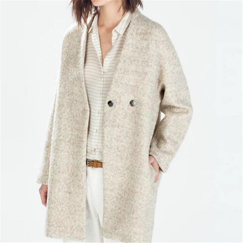 пальто оверсайз zarina серое. пальто-центр красноярск. шерстяное пальто женское демисезонное. пальто букле laredoute. пальто шерсть.