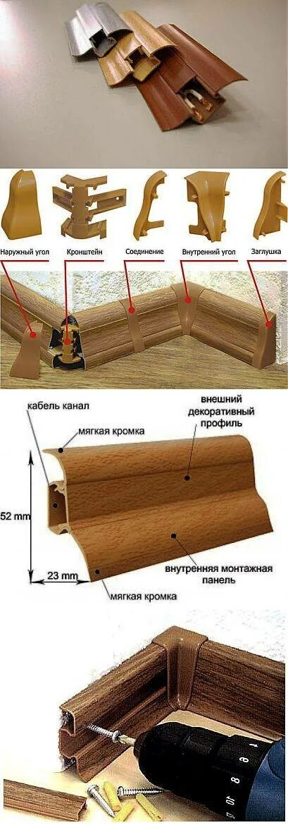 Плинтус напольный пластиковый с кабель каналом крепление. Крепление наружного угла пластикового плинтуса 80мм. Плинтуса ПВХ напольные 70мм монтаж. Способы крепления плинтуса напольного пластикового с кабель каналом. Как крепятся пластиковые плинтуса