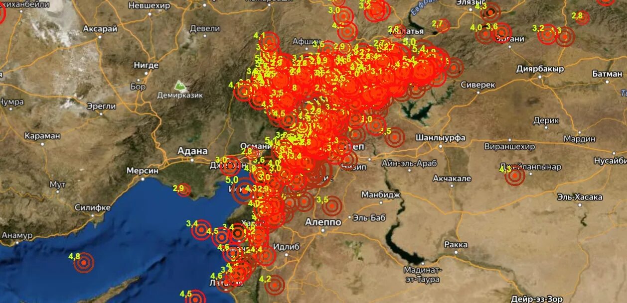 Карта землетрясений в турции. Землетрясение в Турции 2023 на карте. Очаги землетрясений на карте. Землетрясение в Турции на карте.