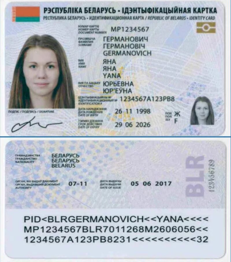 Идентификационный номер беларусь. ID карта. ID карта гражданина Белоруссии.