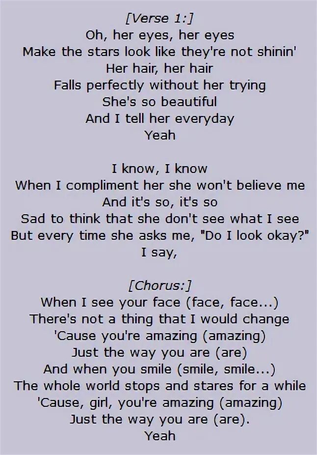 Перевод песни i hate you. The way you are песня. Текст песни Bruno Mars just the way you are. Перевод песни just the way you.