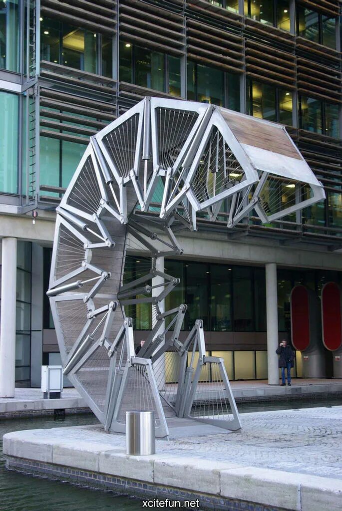 Rolling bridge. Rolling bridge мост-трансформер. the rolling bridge лондон. мост трансформер в лондоне.