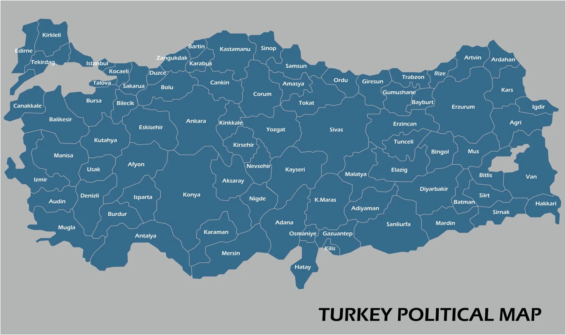 Карта Турции вектор. Turkey политическая карта. Кютахья Турция на карте. Амасья на карте Турции.