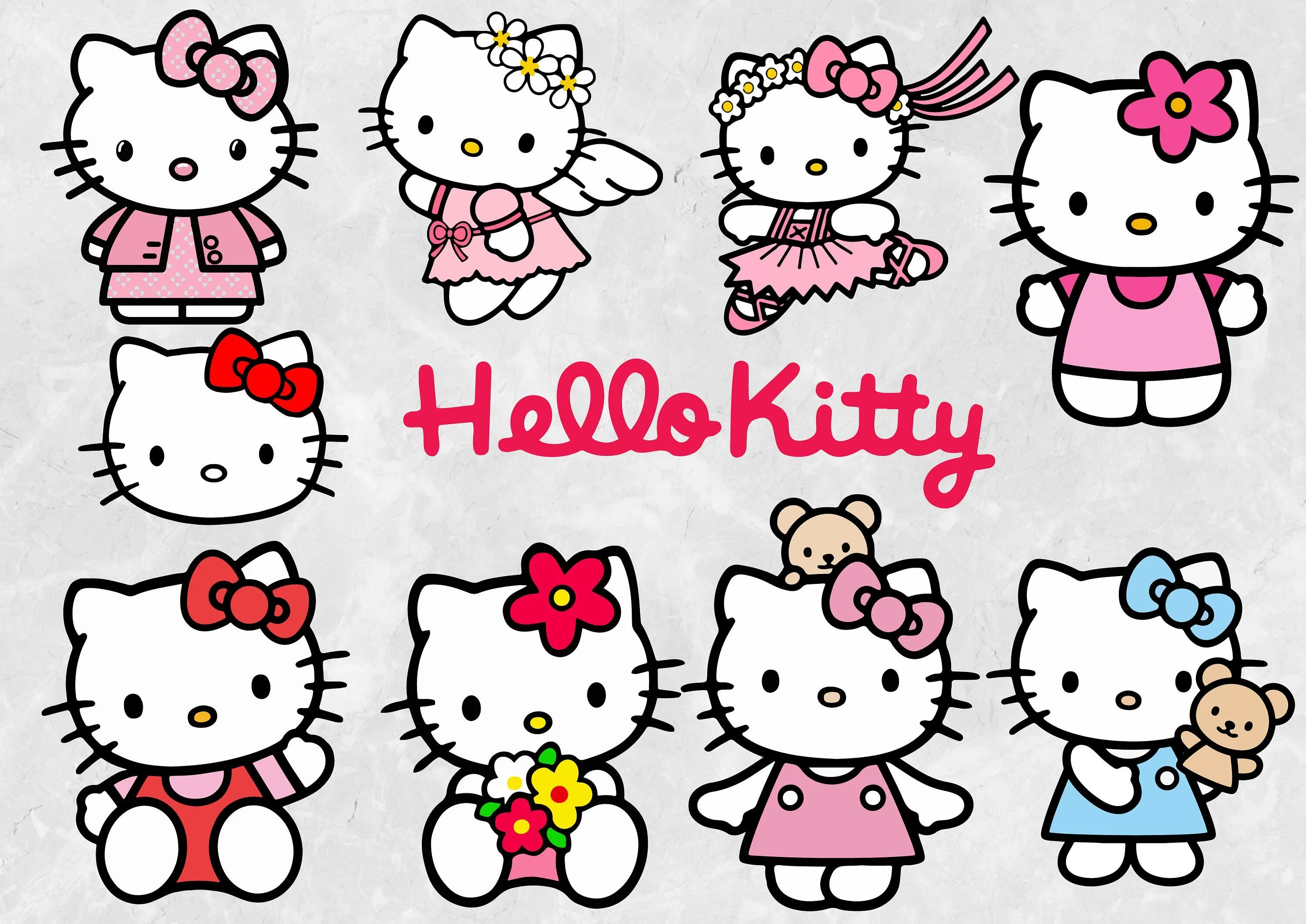 Hello kitty имя. Кити герои Хелло Китти. Хэллоу Китти персонажи. Коллекция маленьких Хеллоу Китти. Персонажи Хеллоу Китти с именами.