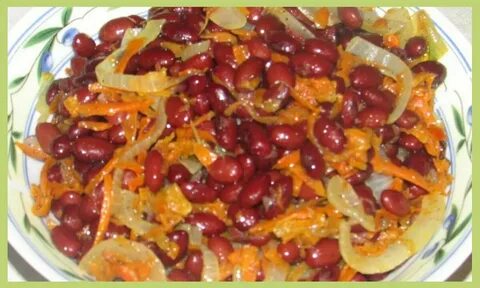 Приготовление фасоли с морковью и луком