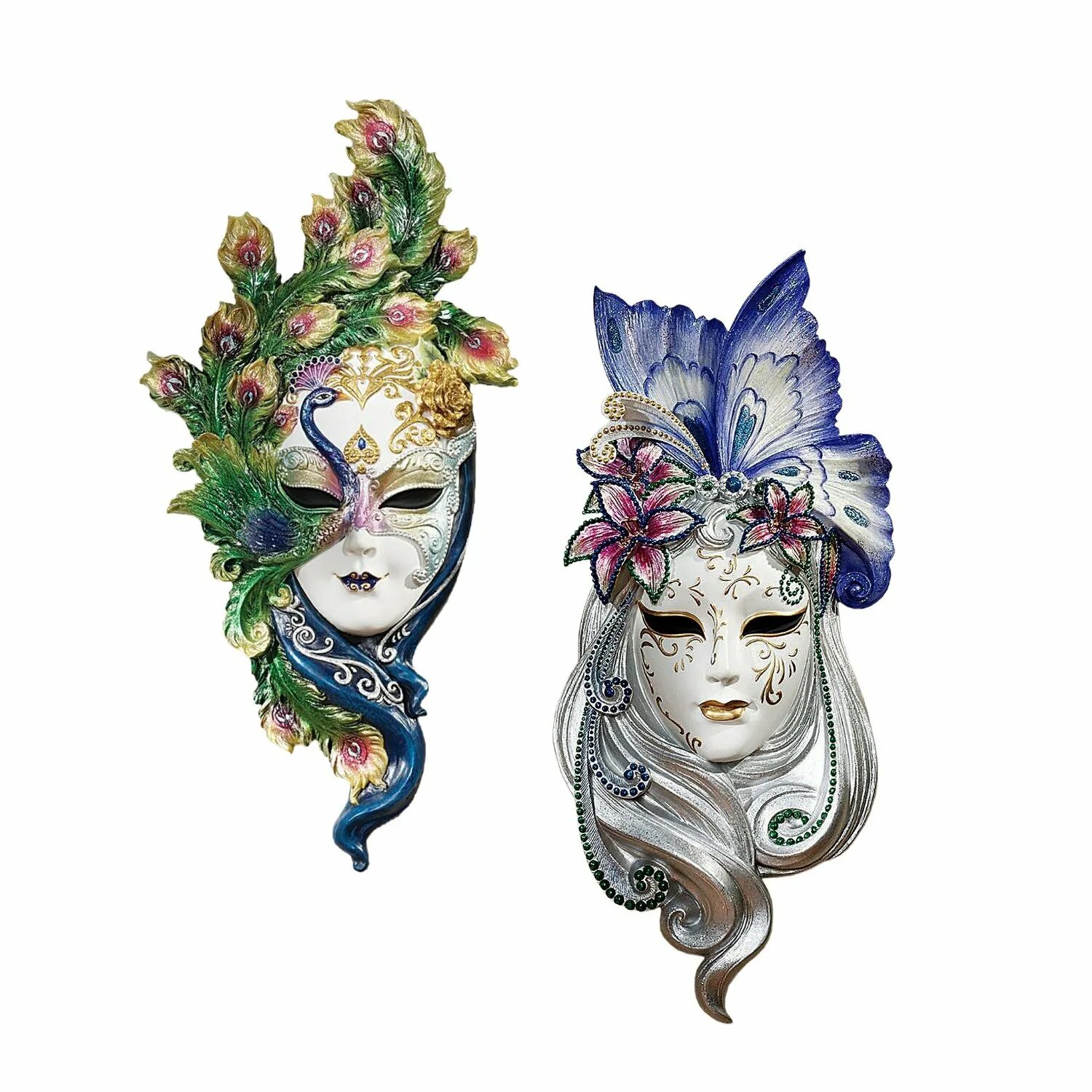 Венецианская маска Маттачино. Венецианская маска Баттерфляй. Декоративные маски. Театральные маски.
