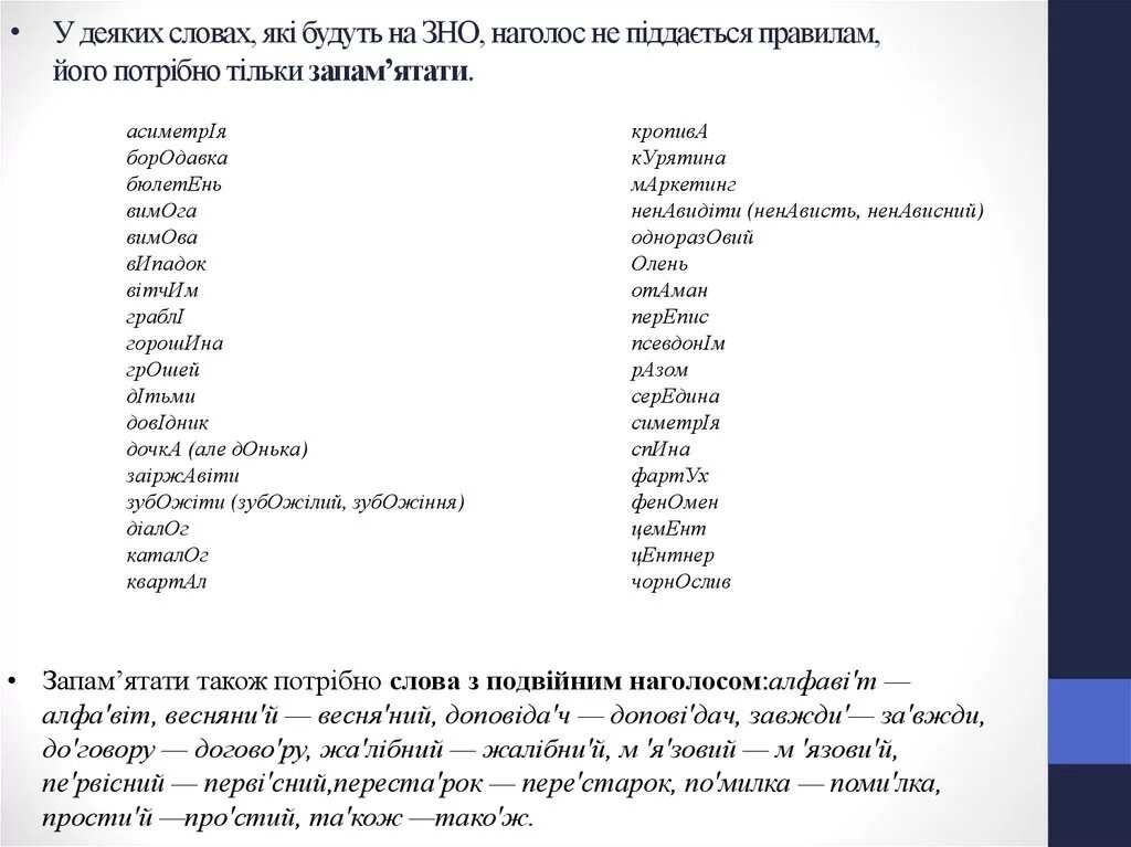 Українські слова з. Наголоси таблиця ЗНО. Українська мова слова. Вправи з української мови наголос. Украинский язык шпоры ЗНО.