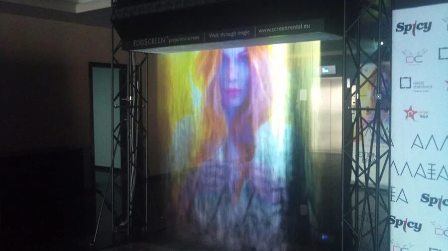 дымовой экран. паровой экран для проектора. паровой экран. туманный экран. паровой проектор.