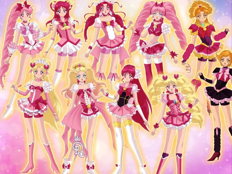 Cure перевод на русский. 20th Anniversary Precure. Pretty Cure Pink. Делишес прети пурикюа. Precure all Stars.