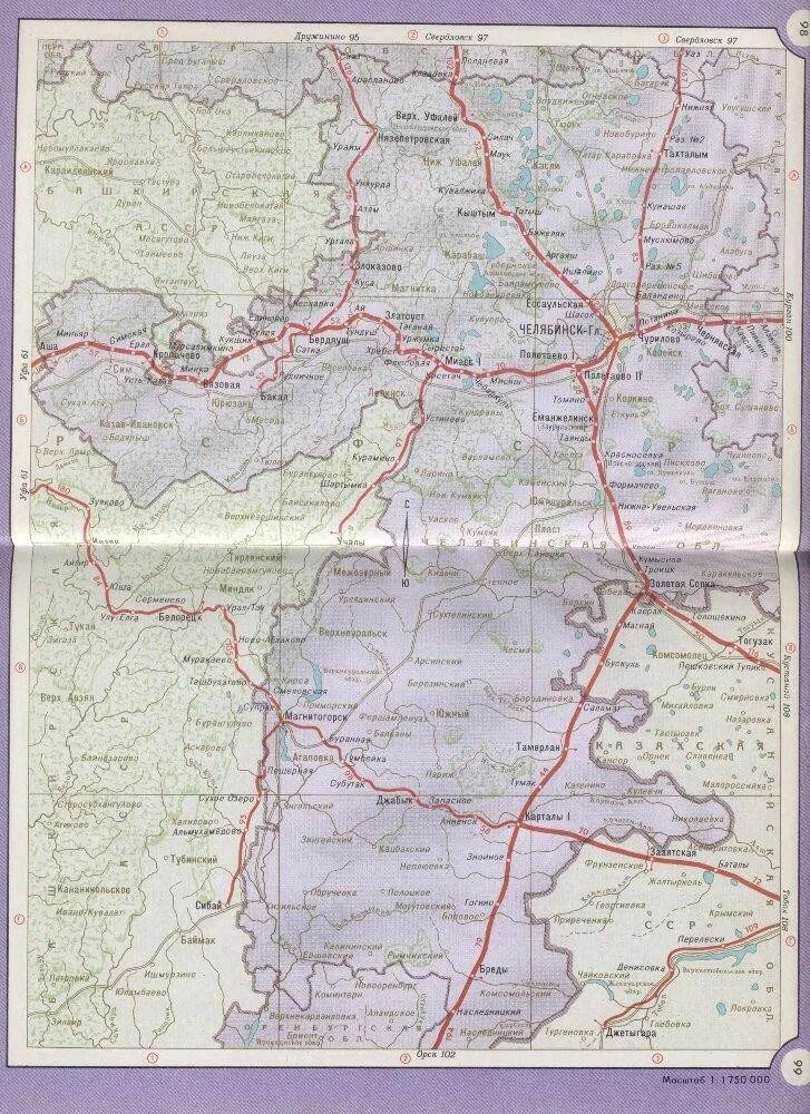 карта железных дорог челябинска