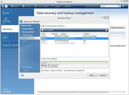 Восстановление backup