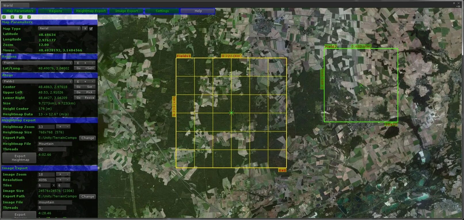 Map parameters