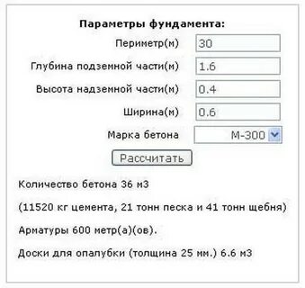 Как посчитать цемент на фундамент