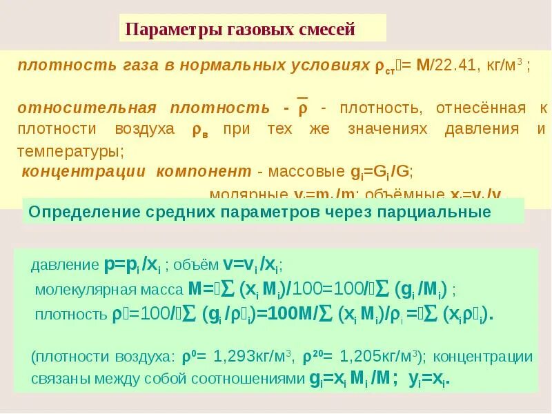 Отношение плотностей газов. Плотность газовой смеси формула. относительная плотность смеси газа. параметры газовых смесей. расчет плотности газовой смеси.