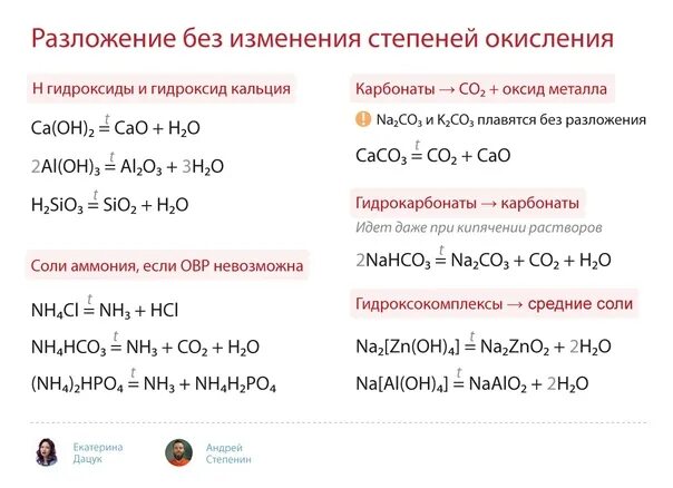 Разложение 7 16 г нитрата марганца ii. Реакции разложения химия 9 класс. Реакции разложения без изменения степени окисления. Реакции разложения примеры. Реакции разложения с изменением степени окисления.