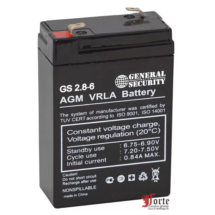 Аккумулятор 6 в 8 ач. Agm vrla battery gs 2.8-6. gs 2.8-6 аккумулятор. акб 6в 2.8ач.