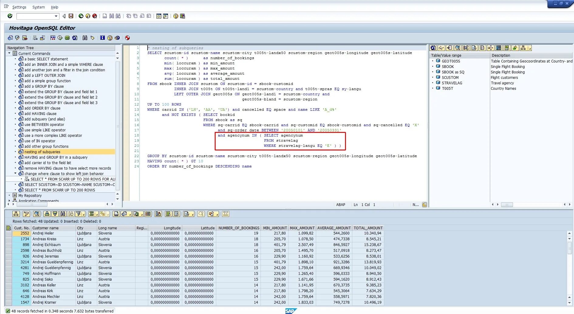 Select from orders where date