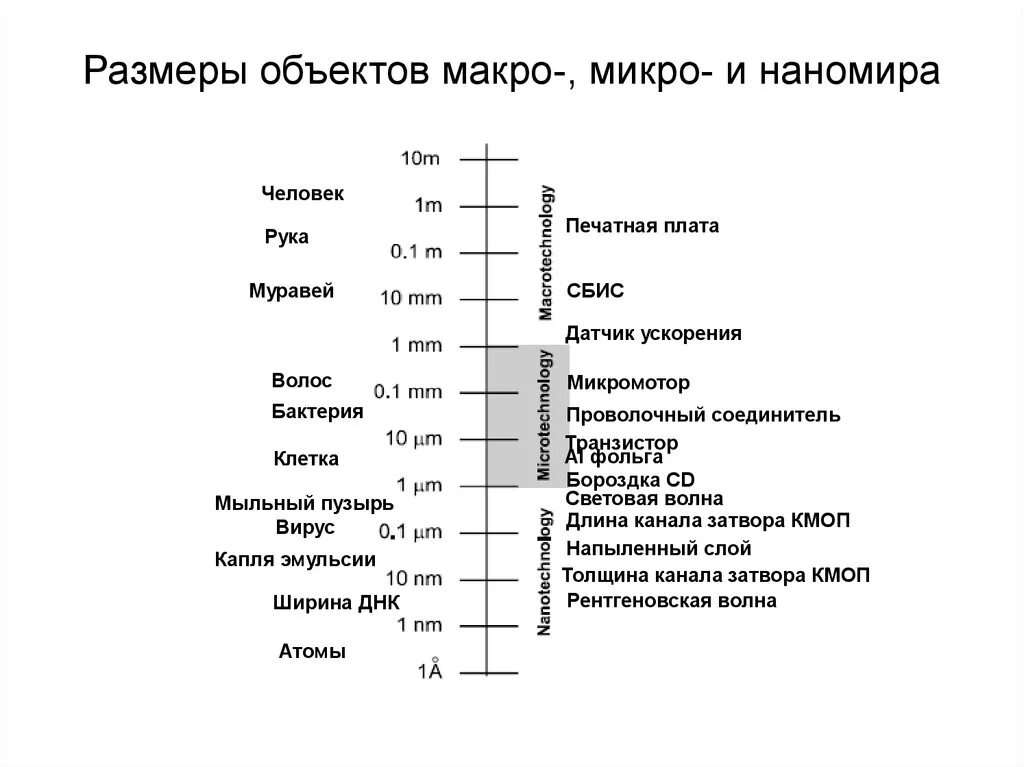 Микро и макро объекты. Размеры объектов микромира. Микро макро Размеры. Размеры объекта.