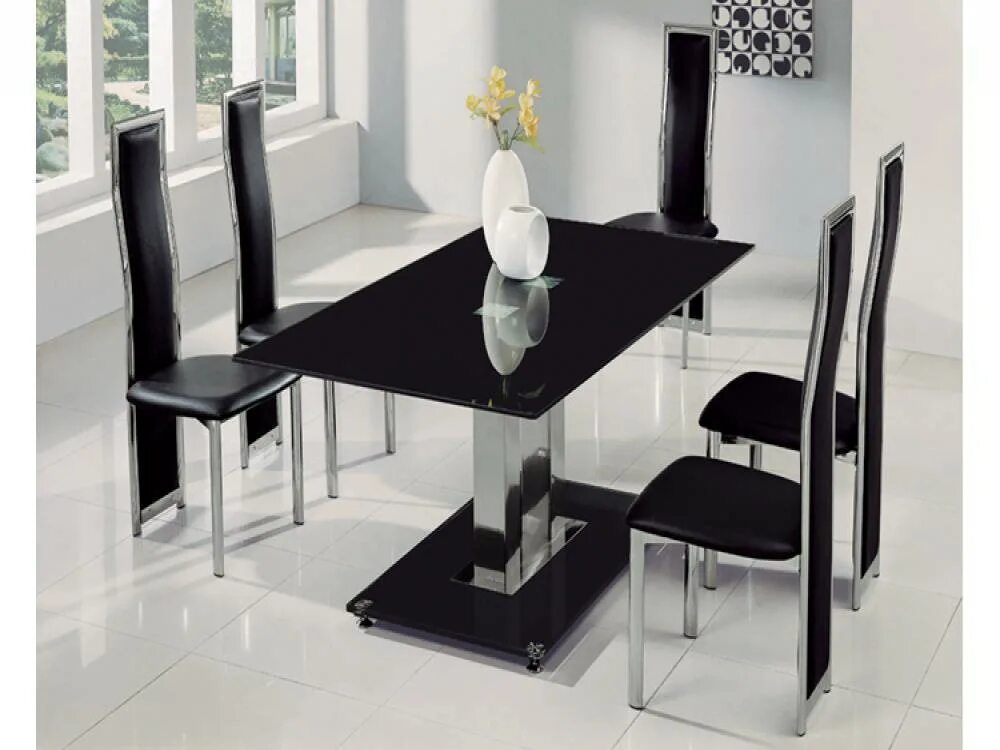 Черный стол на кухне. Стол обеденный Charleston 2509. Стол обеденный Jim td-708. Стильные кухонные столы и стулья. Современный кухонный стол.